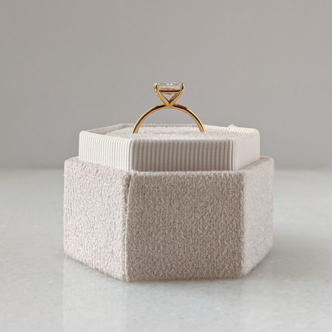 Zoey ring - 1.1 carat diamond ring side view