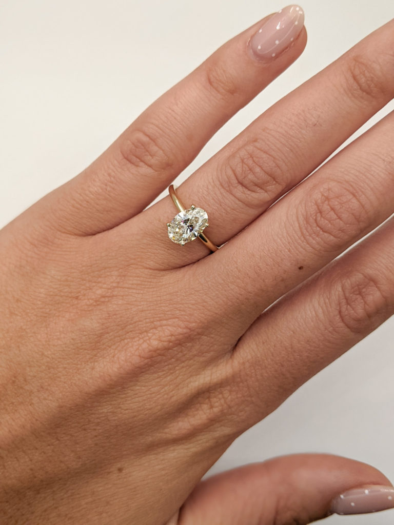 Adi ring - 1.52 carat oval cut diamond ring