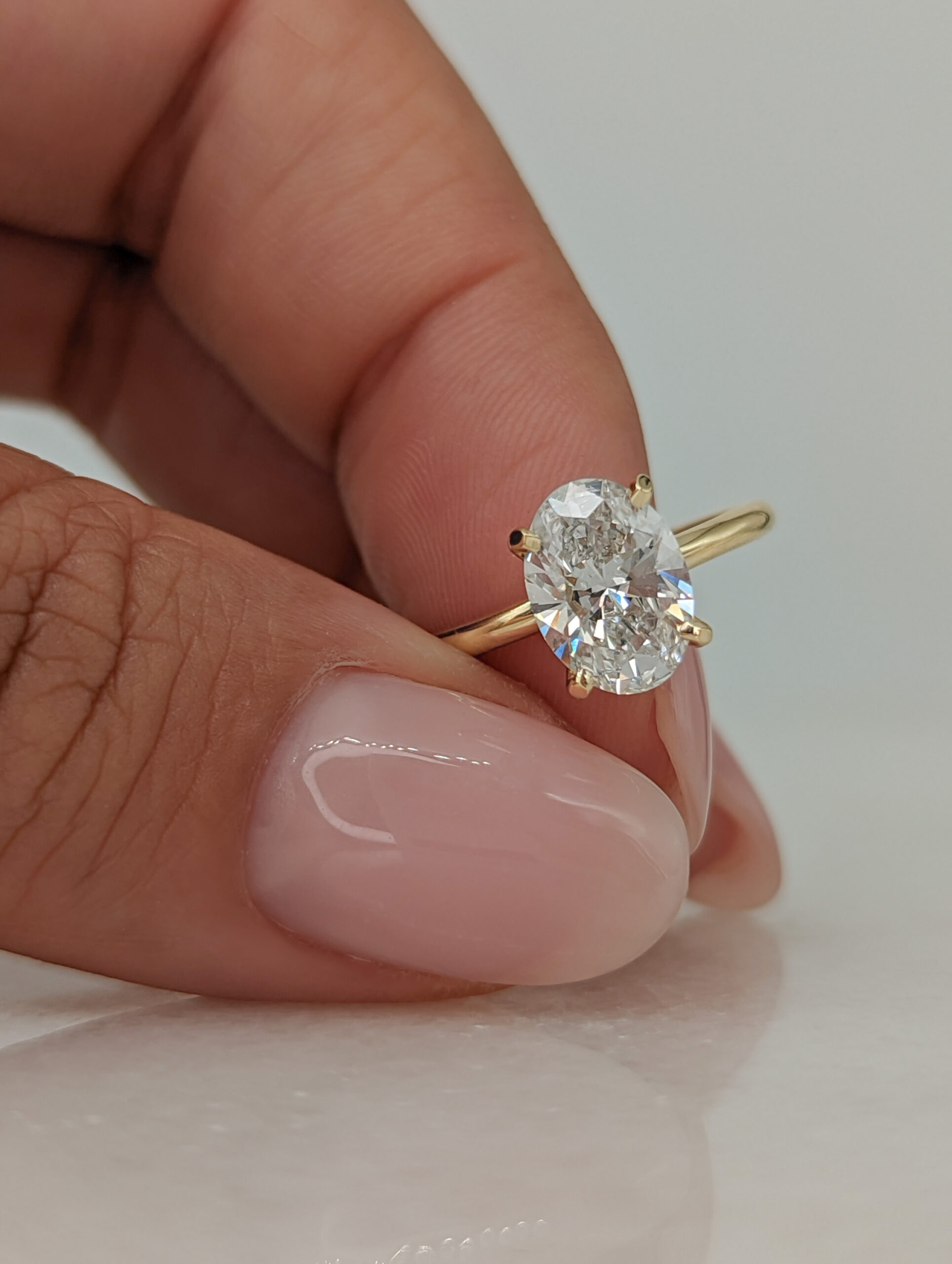 Oval Lab Diamond Engagement Rings