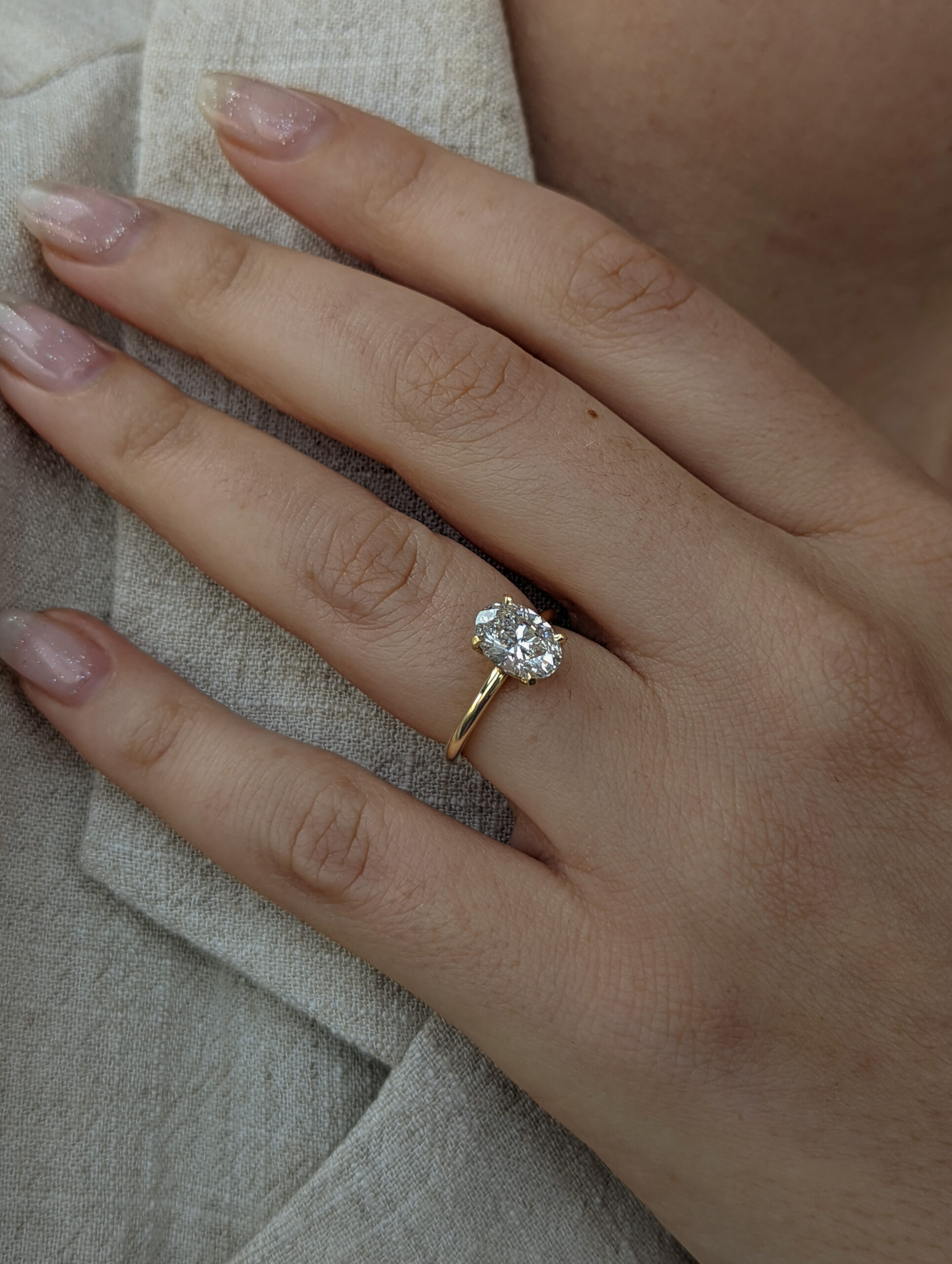 Yara 1.5 carat oval engagement ring | naturesparkle