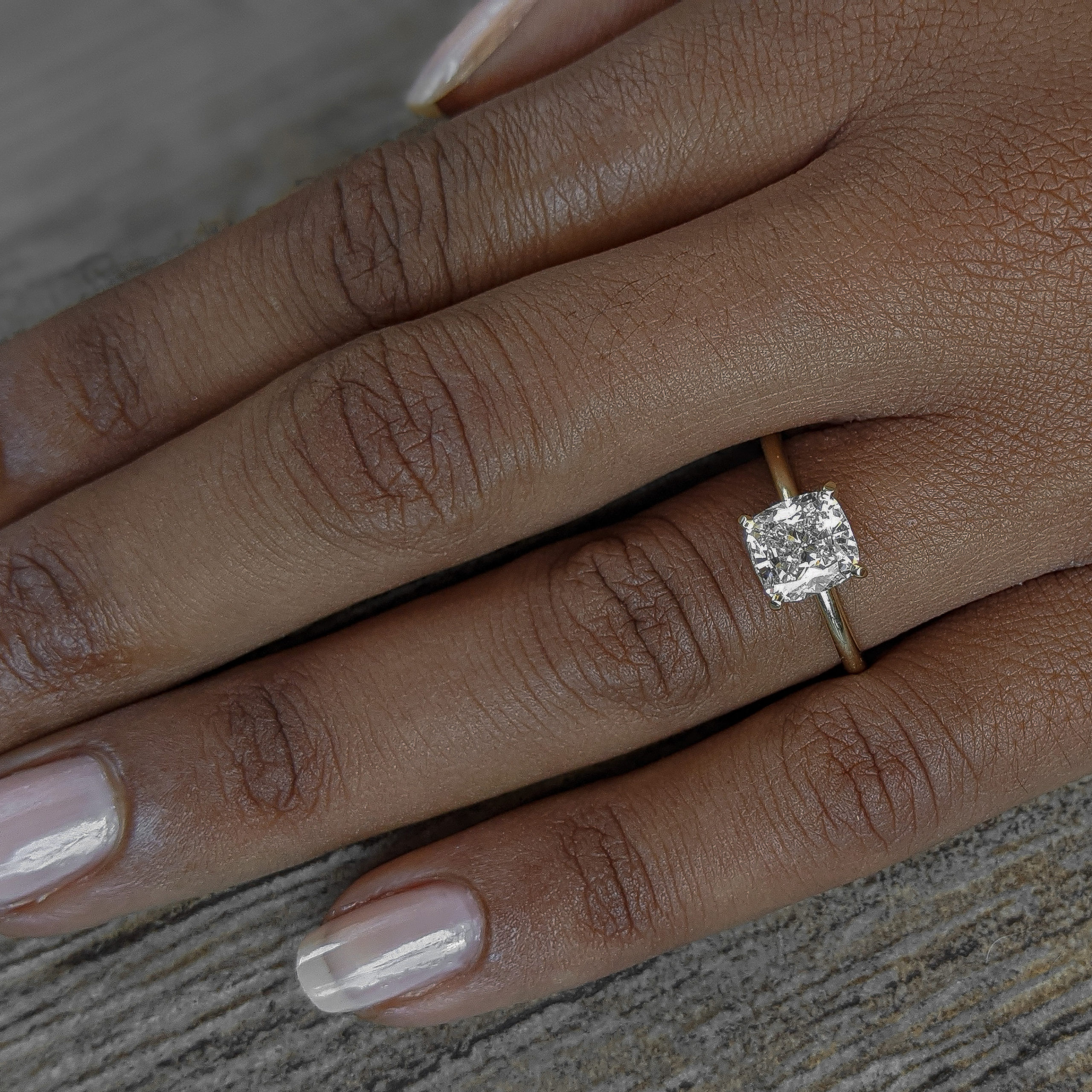 Modernisering punt delen Natalie Ring - 1.71 Carat Square Cushion Diamond Ring - Othergems