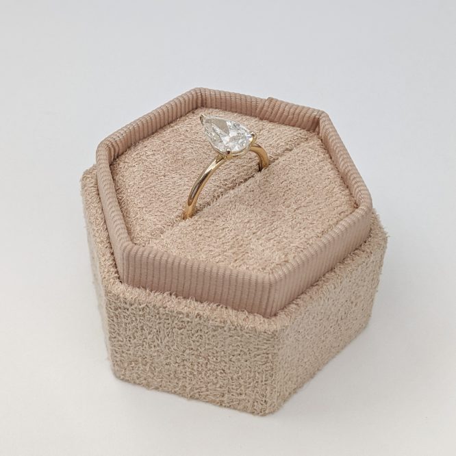 Nicole ring 1.51 carat pear shaped diamond