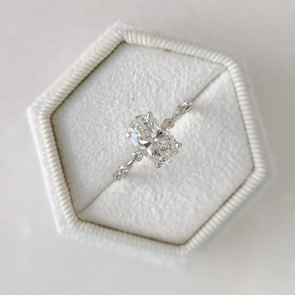 Barbara Ring Oval Diamond Wedding Ring