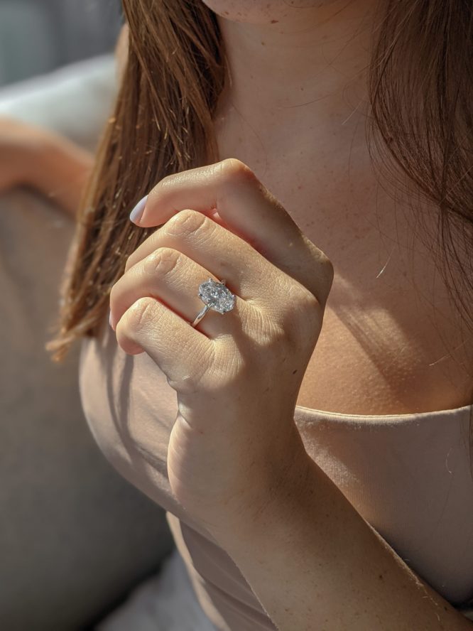 Olivia ring - 3.05 carat oval diamond ring