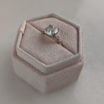 amy engagement ring in a luxury box