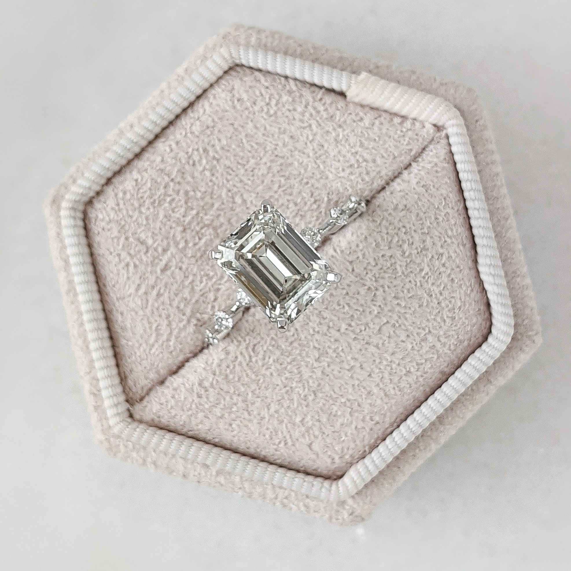 Noor 4ct Emerald Cut Diamond Engagement Ring | Nekta New York