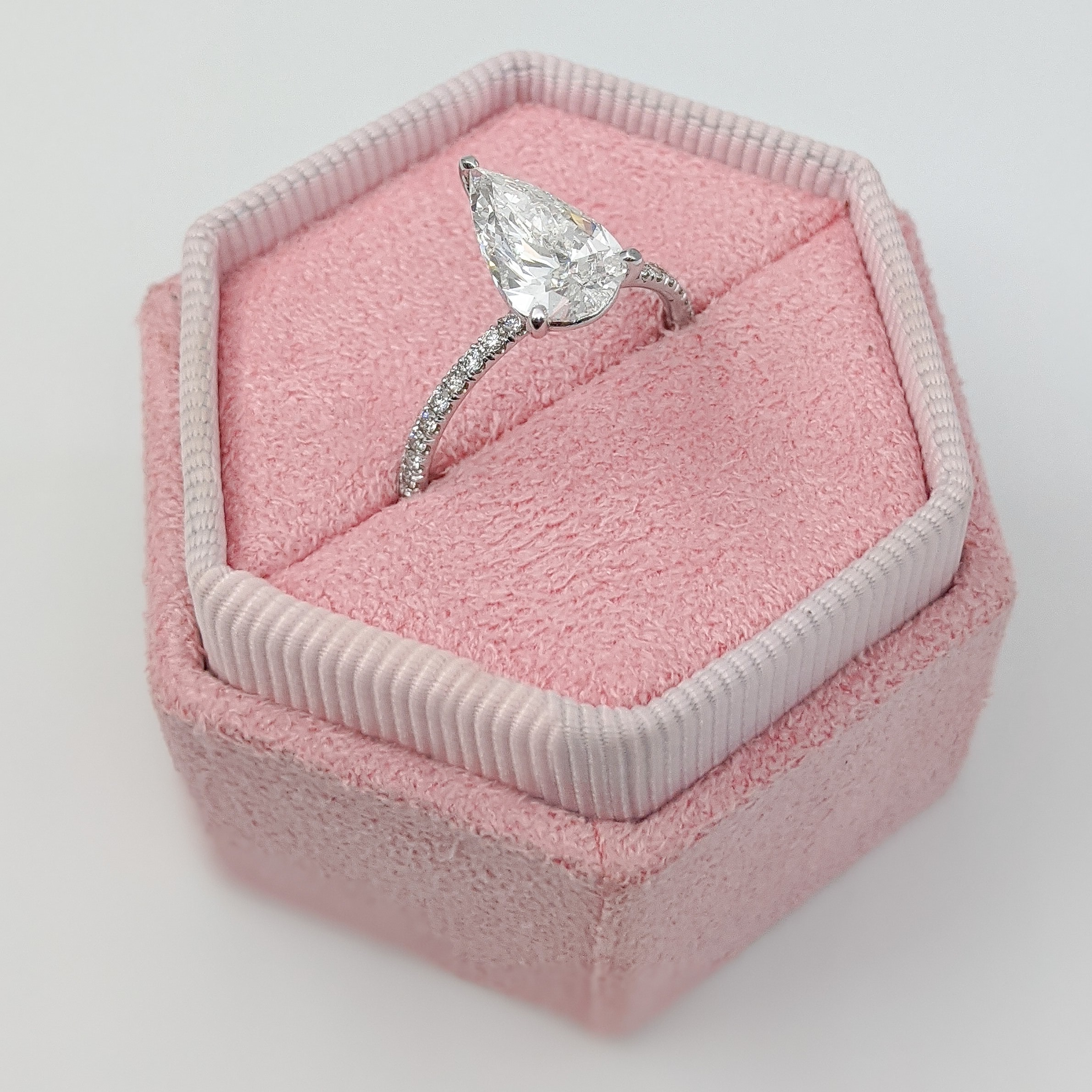DARSHIK TRADERS Suede Velvet Finish Jewellery Ring Box 3x3