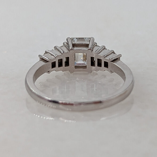 VINTAGE STYLE DIAMOND HALO SEMI-MOUNT ENGAGEMENT RING 6.5mm 1ct ROUND  SETTING