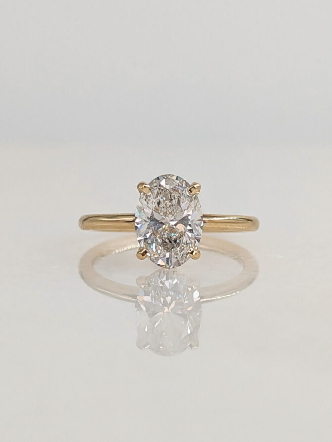 Avery Ring - 2 Carat Oval Diamond Ring - Othergems
