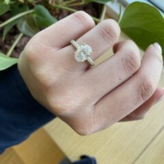 Lilian ring worn on a finger
